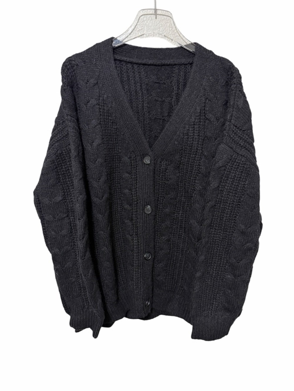 Jenni Kayne Cable Cocoon Cardigan Black Size M